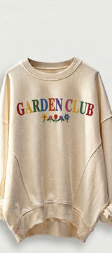 Garden Club Graphic Sweatshirt in Chalk - Women's Sweatshirts & Hoodies | Urban Daizy