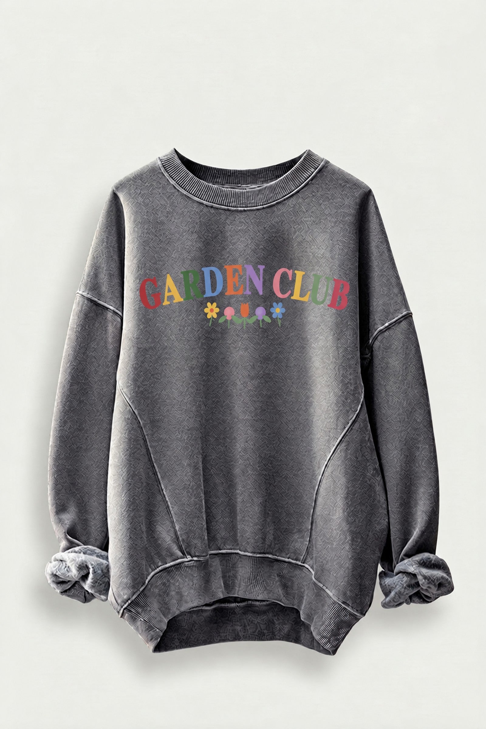 Garden Club Graphic Sweatshirt in Charcoal - Women's Sweatshirts & Hoodies | Urban Daizy