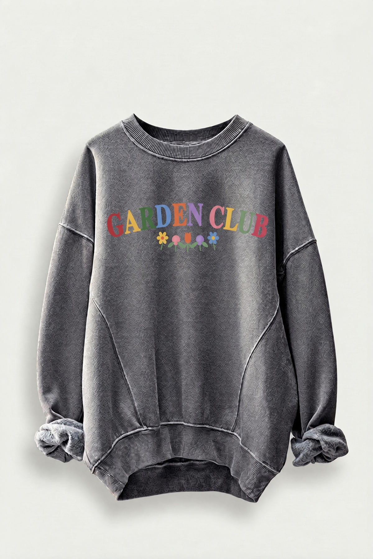 Garden Club Graphic Sweatshirt in Charcoal - Women's Sweatshirts & Hoodies | Urban Daizy