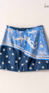 Ocean Print Wrap Skirt With Tie Waist in Navy - Women's Skirts | Urban Daizy