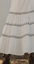 Embroidered Tiered Cotton Maxi Skirt in Ivory - Women's Skirts | Urban Daizy
