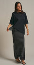 Polka Dot Satin Maxi Skirt With Lace Trim in Black - Women's Skirts | Urban Daizy
