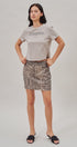 Leopard Print Denim Mini Skirt with Pockets in Leopard - Women's Skirts | Urban Daizy