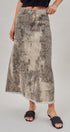 Leopard Denim Maxi Skirt with Frayed Hem in Leopard - Women's Skirts | Urban Daizy
