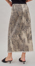 Leopard Denim Maxi Skirt with Frayed Hem in Leopard - Women's Skirts | Urban Daizy