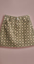 Folk Heart Print Vintage Denim Mini Skirt in Olive Green - Women's Skirts | Urban Daizy