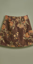 Vintage Floral Cotton Denim Cargo Mini Skirt in Brown - Women's Skirts | Urban Daizy