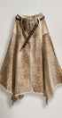 Fawn Print Denim Hi-Low Maxi Skirt With Belt in Khaki - Women's Skirts | Urban Daizy