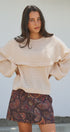 Paisley Print A-Line Mini Skirt in Warm Multi in Brown - Women's Mini Skirts | Urban Daizy