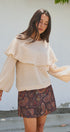Paisley Print A-Line Mini Skirt in Warm Multi in Brown - Women's Mini Skirts | Urban Daizy