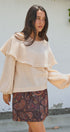 Paisley Print A-Line Mini Skirt in Warm Multi in Brown - Women's Mini Skirts | Urban Daizy