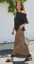 Leopard Print Satin Maxi Skirt with Lace Hem in Leopard - Women's Skirts | Urban Daizy