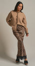 Leopard Print Satin Maxi Skirt with Lace Hem in Leopard - Women's Skirts | Urban Daizy