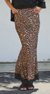 Leopard Print Satin Maxi Skirt with Lace Hem in Leopard - Women's Skirts | Urban Daizy