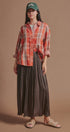 Washed Satin Crinkle Pleated Maxi Skirt in Brown - Women's Skirts | Urban Daizy