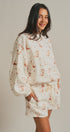 Western Boot Print Sweatshirt and Shorts Set in Cream - Women's Sets | Urban Daizy