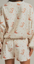 Western Boot Print Sweatshirt and Shorts Set in Cream - Women's Sets | Urban Daizy