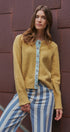 Cottage Bloom Knit Cardigan in Honey Gold - Women's Cardigans & Shrugs | Urban Daizy