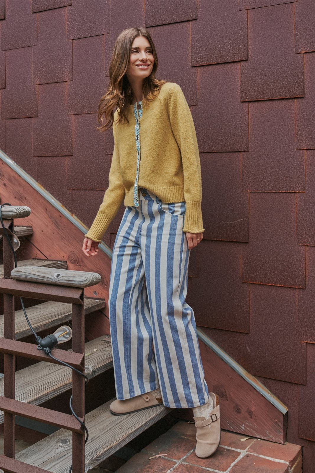 Cottage Bloom Knit Cardigan in Honey Gold - Women's Cardigans & Shrugs | Urban Daizy