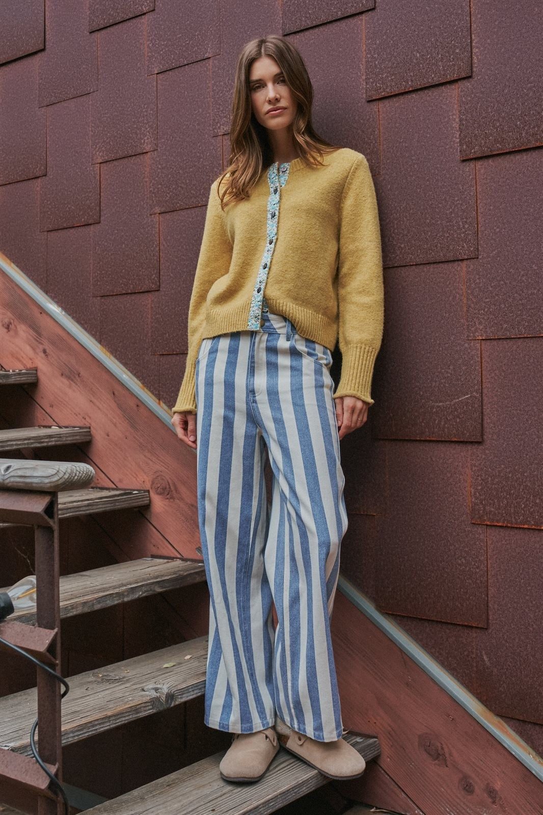 Cottage Bloom Knit Cardigan in Honey Gold - Women's Cardigans & Shrugs | Urban Daizy
