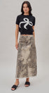 Bow Intarsia Knit Short Sleeve Sweater Tee in Black - Women's Sweaters | Urban Daizy