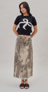 Bow Intarsia Knit Short Sleeve Sweater Tee in Black - Women's Sweaters | Urban Daizy
