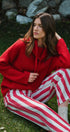 Chunky Cowl Neck Drawstring Knit Sweater in Red - Women's Sweaters | Urban Daizy