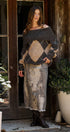 Argyle Knit Sweater with Convertible Cowl Neck in Brown - Women's Sweaters | Urban Daizy