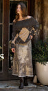 Argyle Knit Sweater with Convertible Cowl Neck in Brown - Women's Sweaters | Urban Daizy