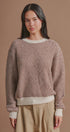 Textured Stripe Diamond Knit Sweater in Brown - Women's Sweaters | Urban Daizy