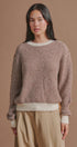 Textured Stripe Diamond Knit Sweater in Brown - Women's Sweaters | Urban Daizy