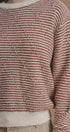 Textured Stripe Diamond Knit Sweater in Brown - Women's Sweaters | Urban Daizy