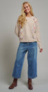 Boho Rainbow Stitch Cable Knit Sweater in Natural - Women's Sweaters | Urban Daizy