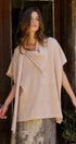 Oversized Knit Poncho Top with Attached Scarf in Ivory - Women's Sweaters | Urban Daizy