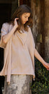Oversized Knit Poncho Top with Attached Scarf in Ivory - Women's Sweaters | Urban Daizy