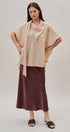 Oversized Knit Poncho Top with Attached Scarf in Ivory - Women's Sweaters | Urban Daizy