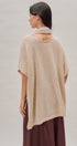 Oversized Knit Poncho Top with Attached Scarf in Ivory - Women's Sweaters | Urban Daizy