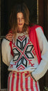 Nordic Snowflake Fair Isle Knit Sweater in Ivory - Women's Sweaters | Urban Daizy