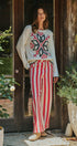Nordic Snowflake Fair Isle Knit Sweater in Ivory - Women's Sweaters | Urban Daizy