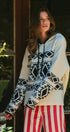 Nordic Fair Isle Hooded Knit Sweater in Ivory Black - Women's Sweaters | Urban Daizy