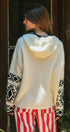 Nordic Fair Isle Hooded Knit Sweater in Ivory Black - Women's Sweaters | Urban Daizy