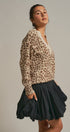 Leopard Print V-Neck Knit Sweater in Leopard - Women's Sweaters | Urban Daizy