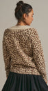 Leopard Print V-Neck Knit Sweater in Leopard - Women's Sweaters | Urban Daizy