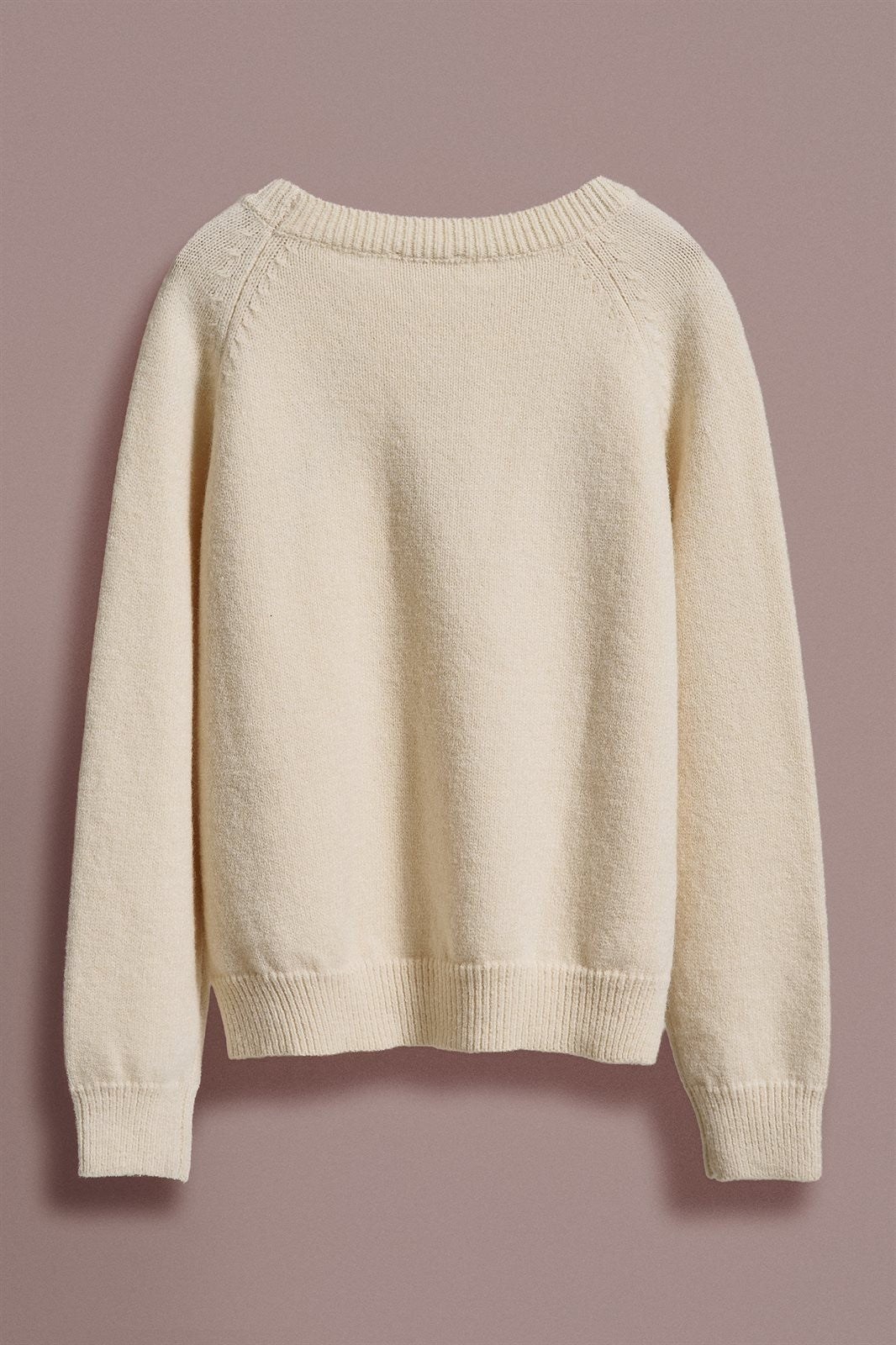 Hand Embroidered 3D Floral Knit Sweater in Cream - Women's Sweaters | Urban Daizy