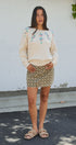 Hand Embroidered 3D Floral Knit Sweater in Cream - Women's Sweaters | Urban Daizy