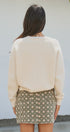 Hand Embroidered 3D Floral Knit Sweater in Cream - Women's Sweaters | Urban Daizy