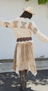 Texas Sequin Letter Fuzzy Knit Pullover Sweater in Ivory - Women's Sweaters | Urban Daizy