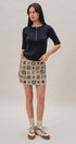 Cable Knit Henley Top With Contrast Trim in Navy - Women's Sweaters | Urban Daizy