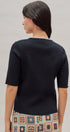 Cable Knit Henley Top With Contrast Trim in Navy - Women's Sweaters | Urban Daizy