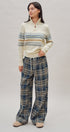 Fair Isle Quarter Zip Knit Sweater in Ivory - Women's Cardigans & Shrugs | Urban Daizy